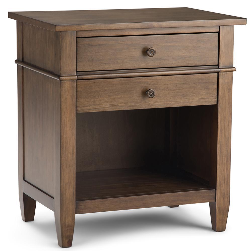 Rustic Natural Aged Brown | Carlton Bedside Table