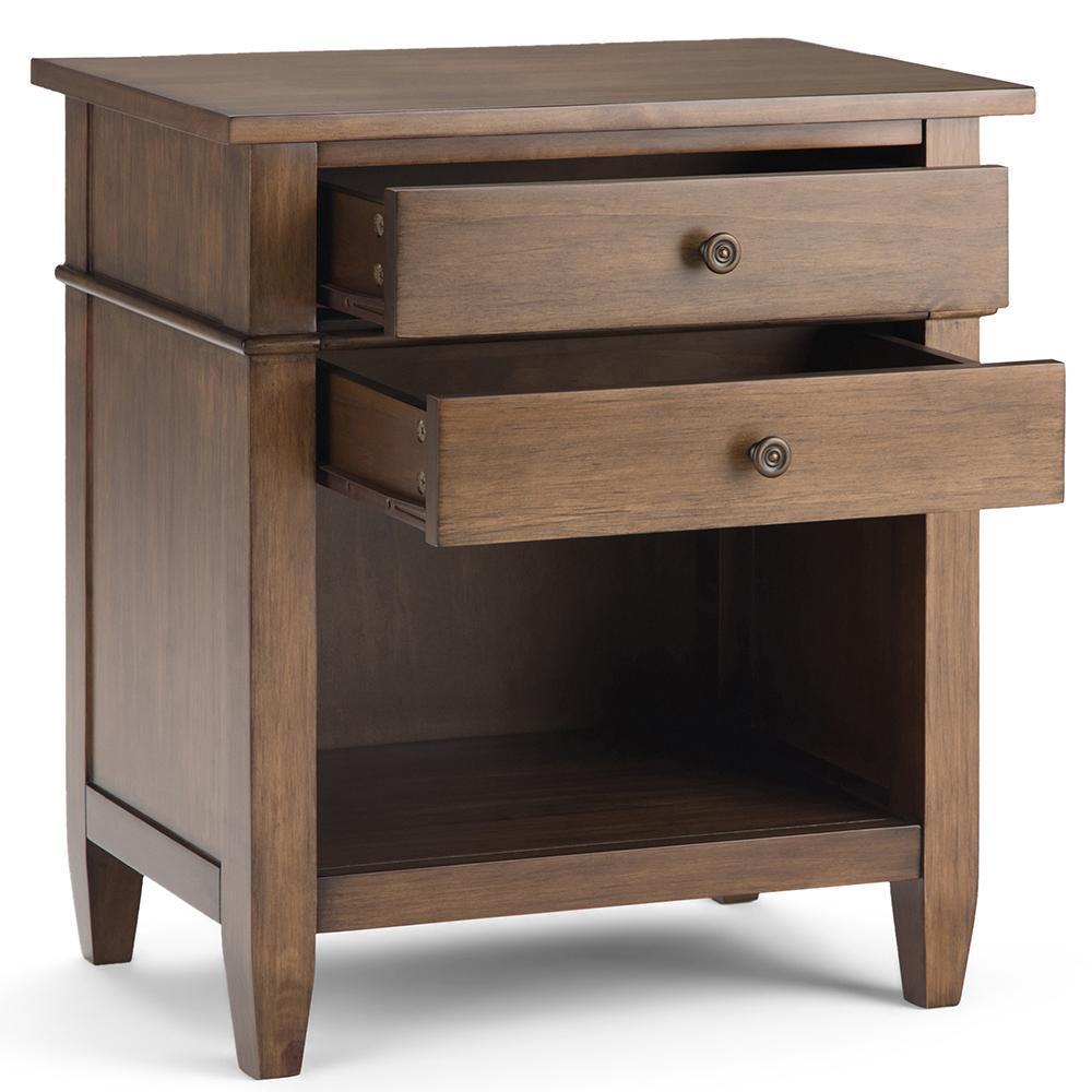 Rustic Natural Aged Brown | Carlton Bedside Table