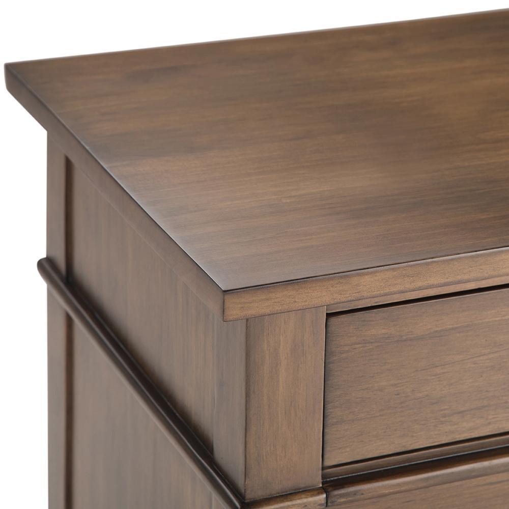 Rustic Natural Aged Brown | Carlton Bedside Table