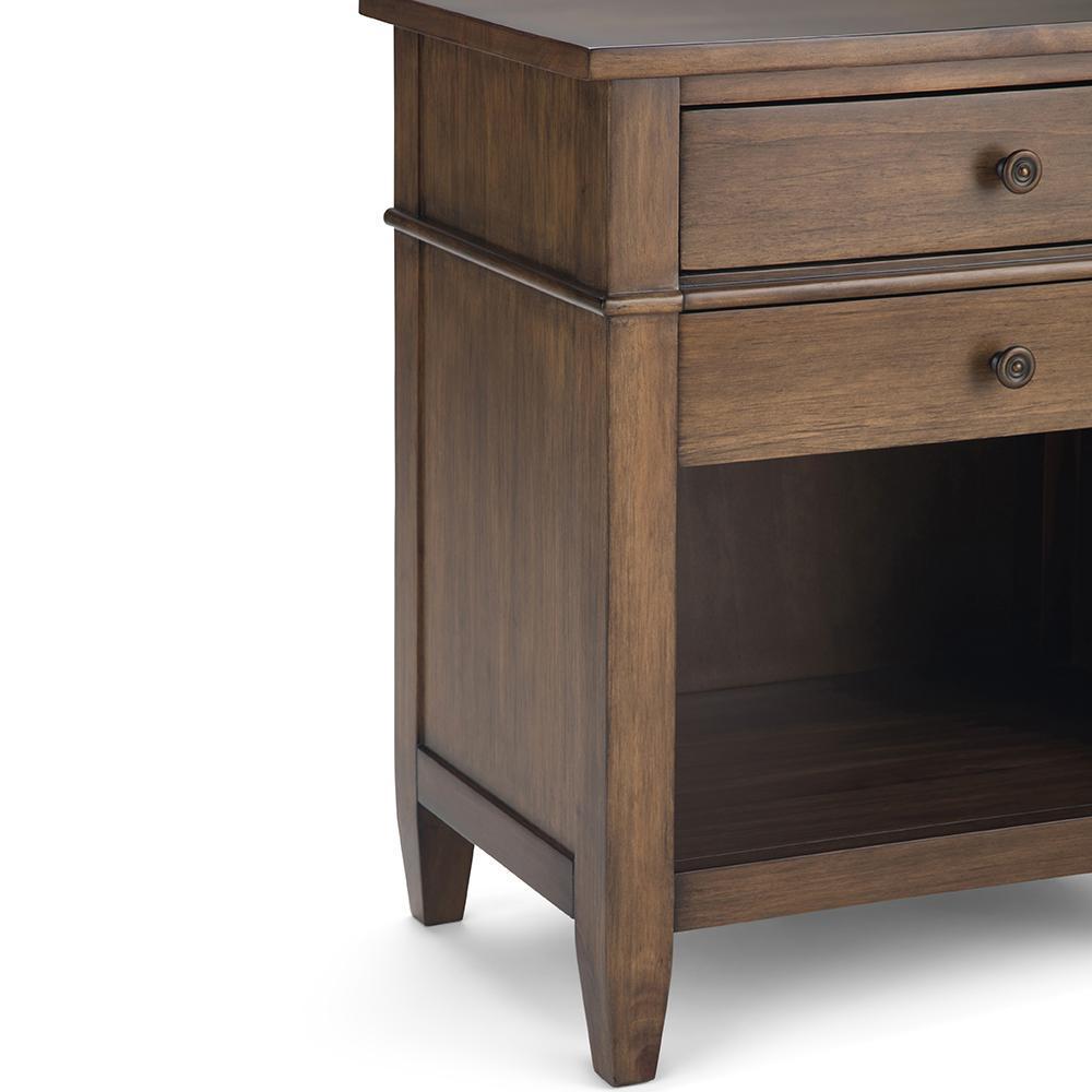 Rustic Natural Aged Brown | Carlton Bedside Table