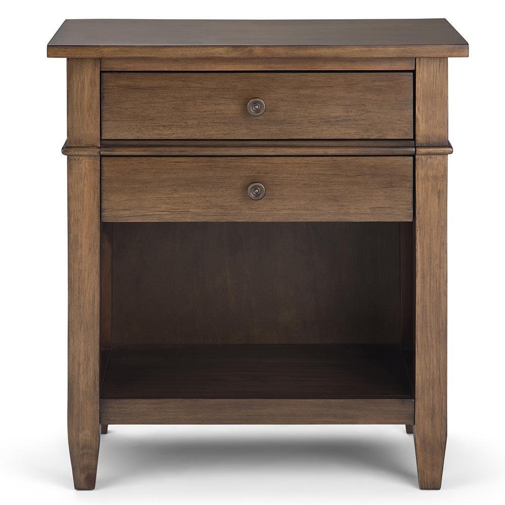 Rustic Natural Aged Brown | Carlton Bedside Table