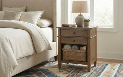Rustic Natural Aged Brown | Carlton Bedside Table