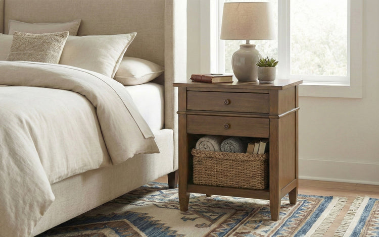 Rustic Natural Aged Brown | Carlton Bedside Table