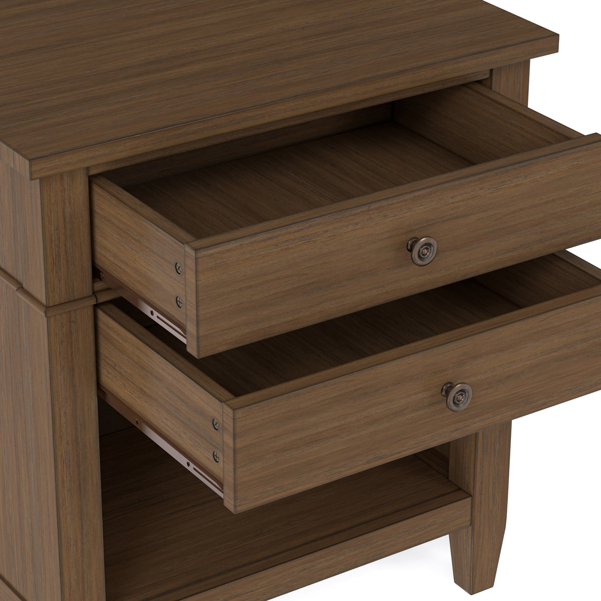 Rustic Natural Aged Brown | Carlton Bedside Table