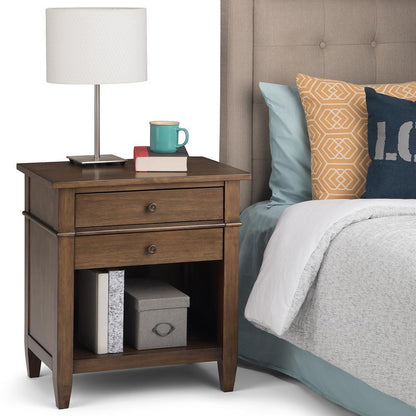 Rustic Natural Aged Brown | Carlton Bedside Table
