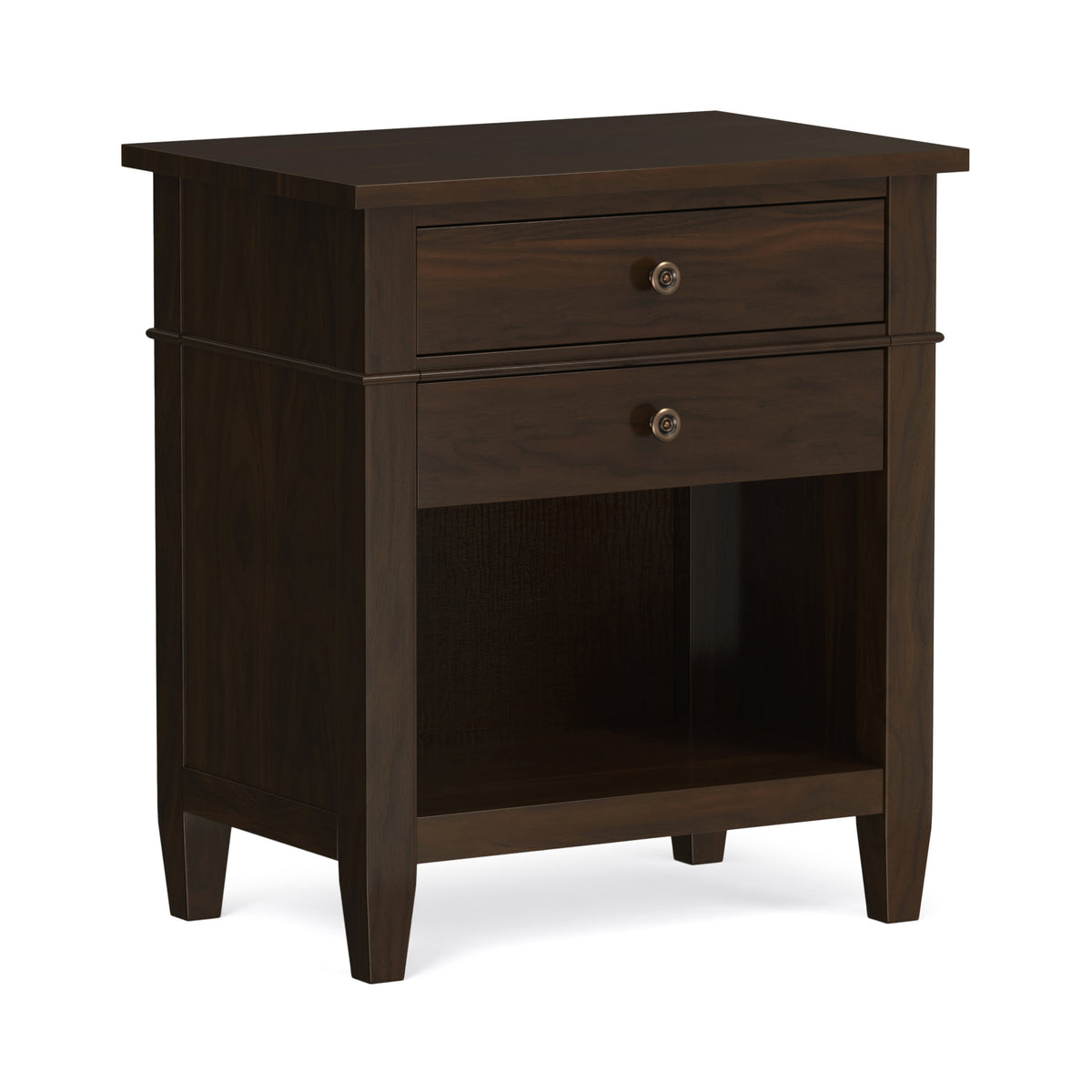 Brunette Brown | Carlton Bedside Table