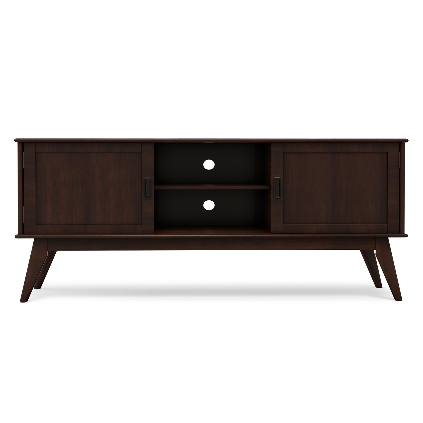 Medium Auburn Brown | Draper Mid Century Low TV Stand