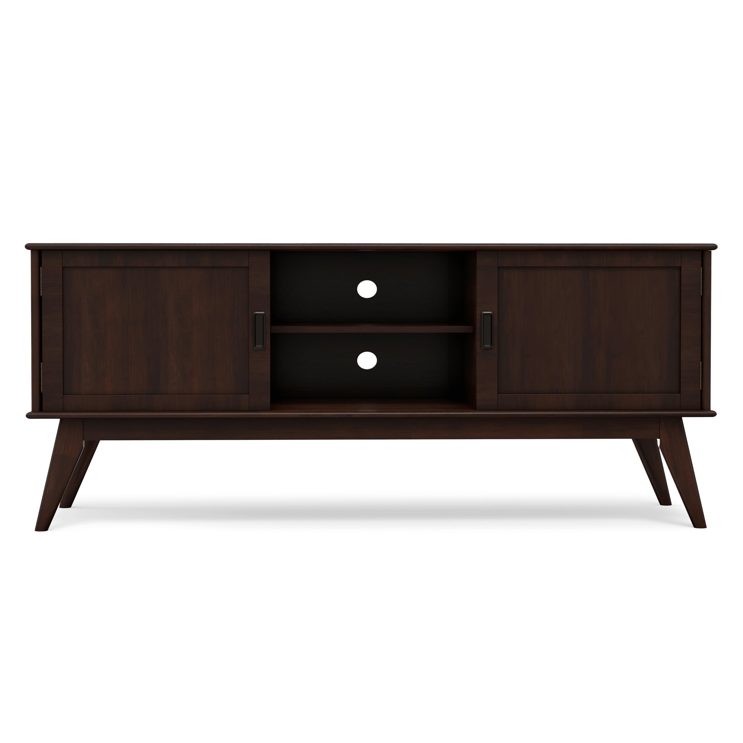 Medium Auburn Brown | Draper Mid Century Low TV Stand