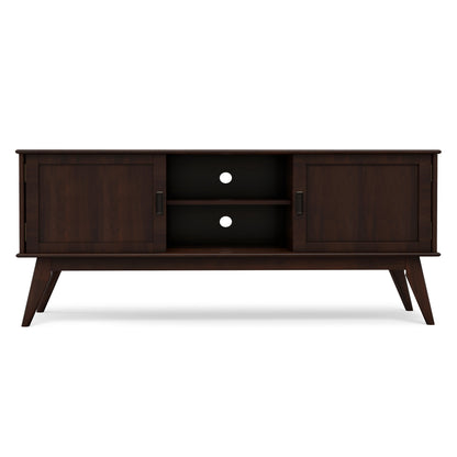 Medium Auburn Brown | Draper Mid Century Low TV Stand