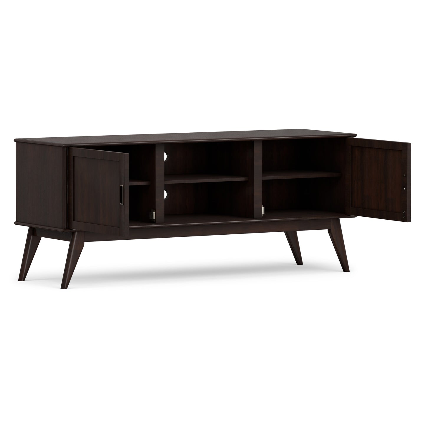 Medium Auburn Brown | Draper Mid Century Low TV Stand