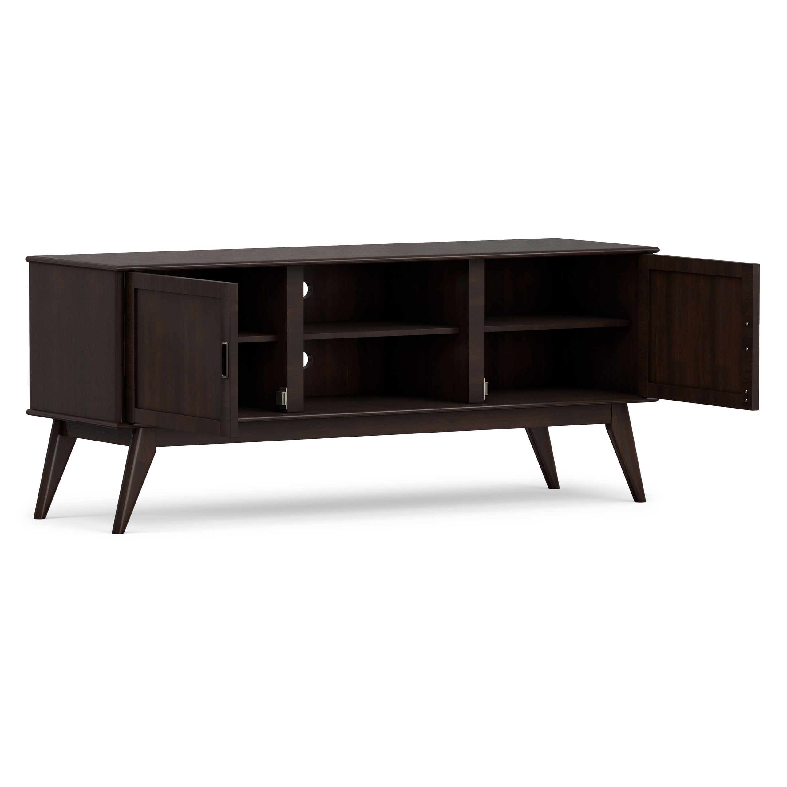 Medium Auburn Brown | Draper Mid Century Low TV Stand