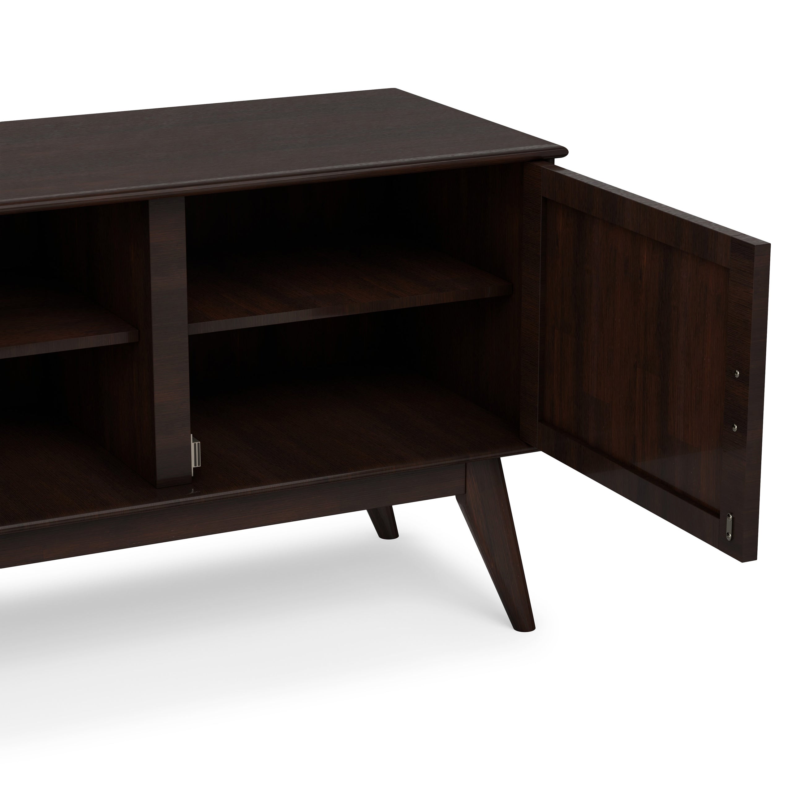 Medium Auburn Brown | Draper Mid Century Low TV Stand