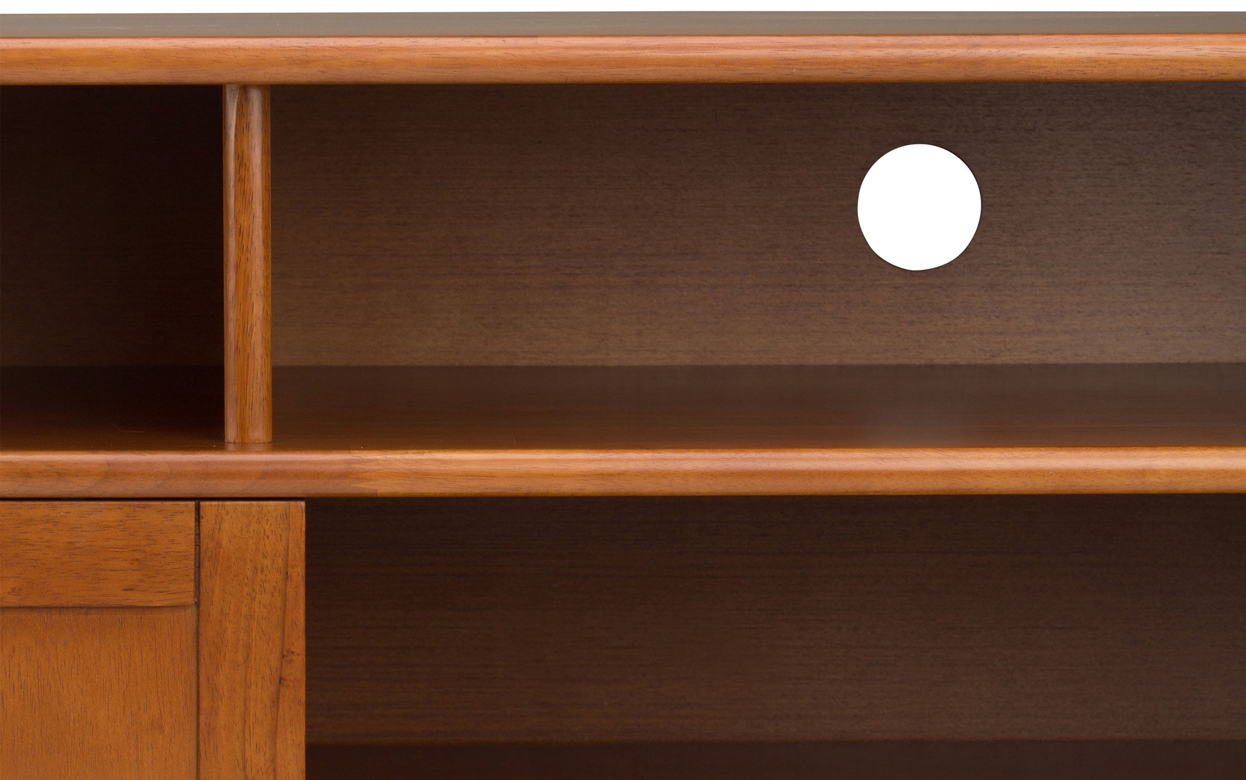 Teak Brown | Draper Mid Century Tall TV Media Stand