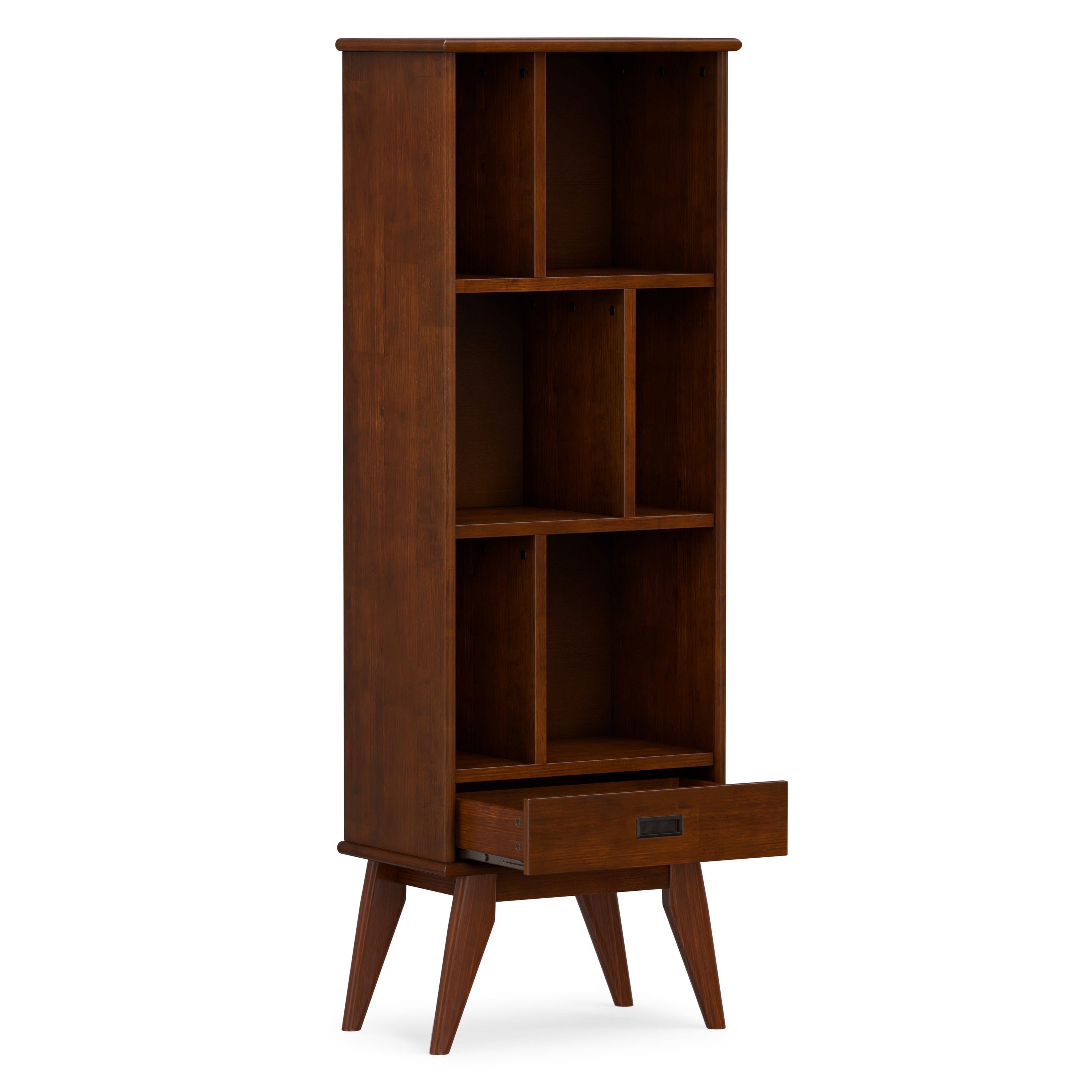 Mid Century Bookcase With Drawer | Draper Storage Unit – Simpli Home