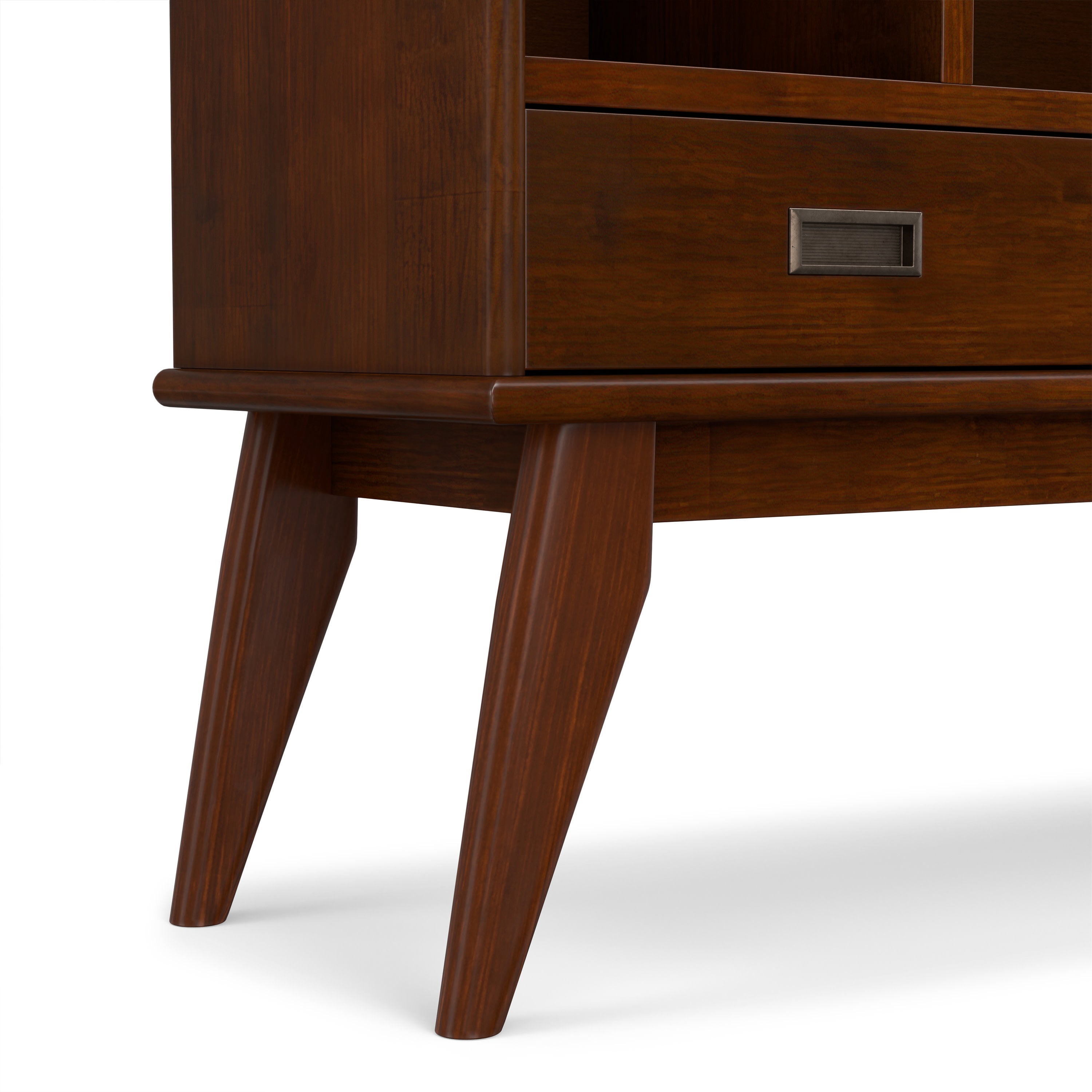 Solid Hardwood Bookcase | Draper Wide Bookcase – Simpli Home
