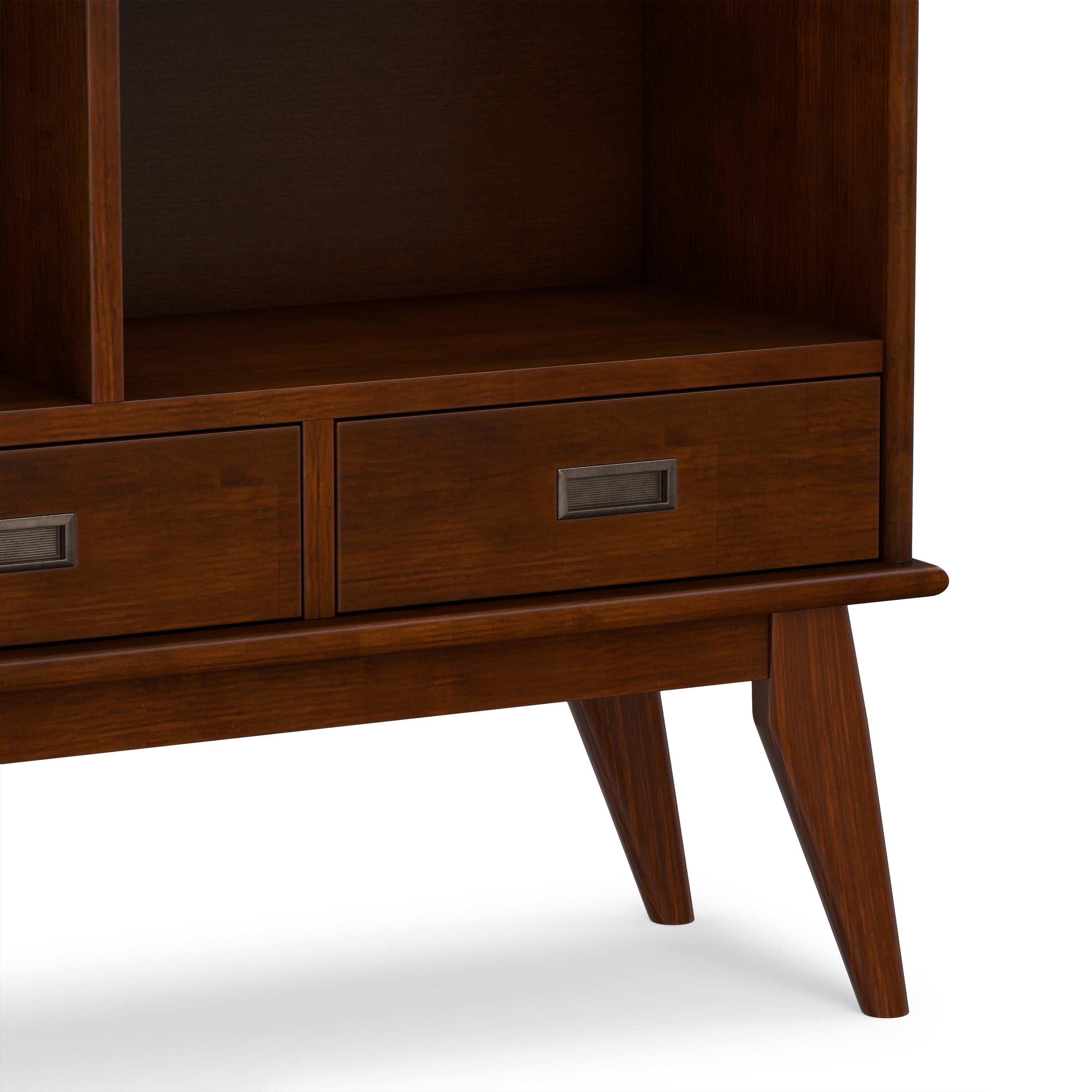 Solid Hardwood Bookcase | Draper Wide Bookcase – Simpli Home