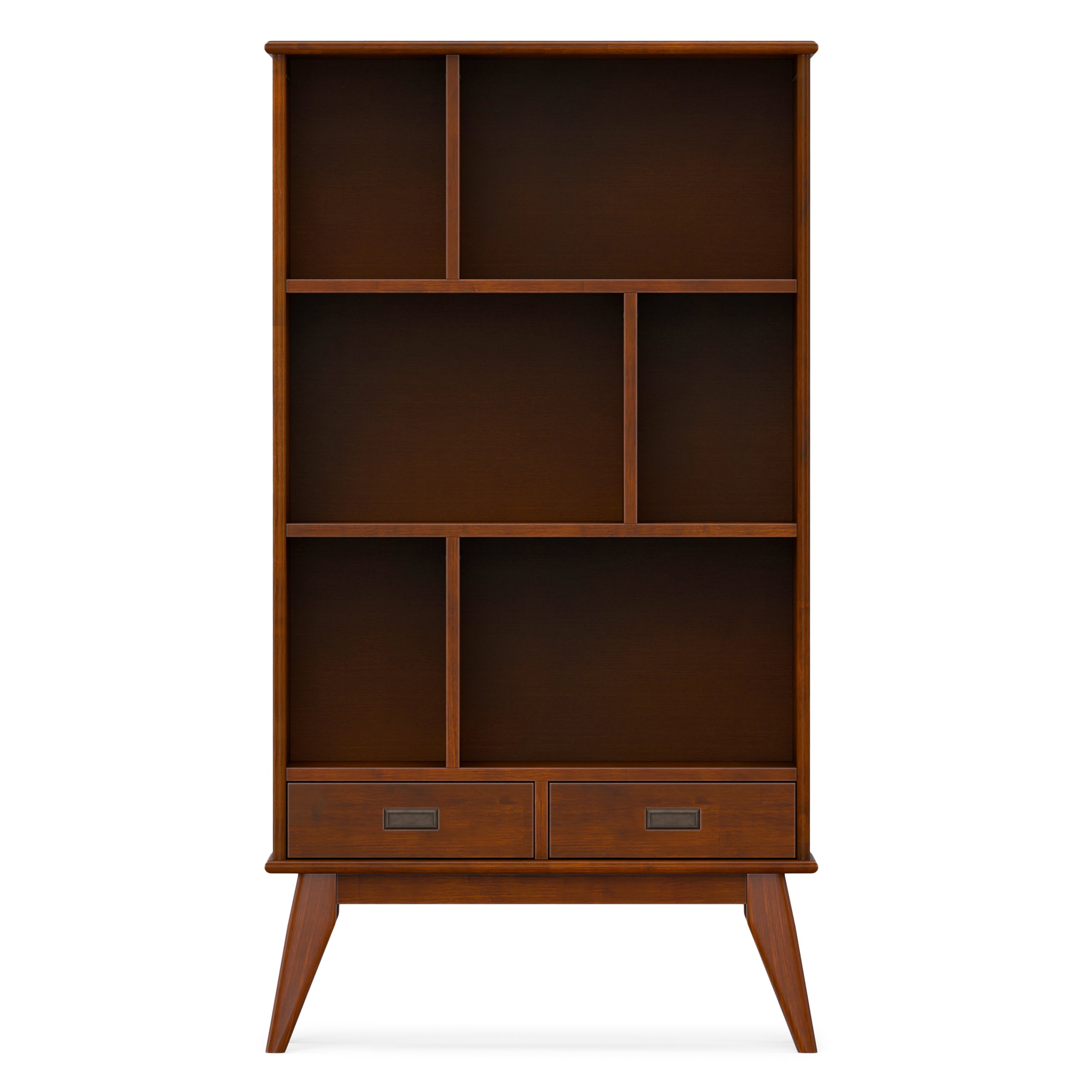 Solid Hardwood Bookcase | Draper Wide Bookcase – Simpli Home