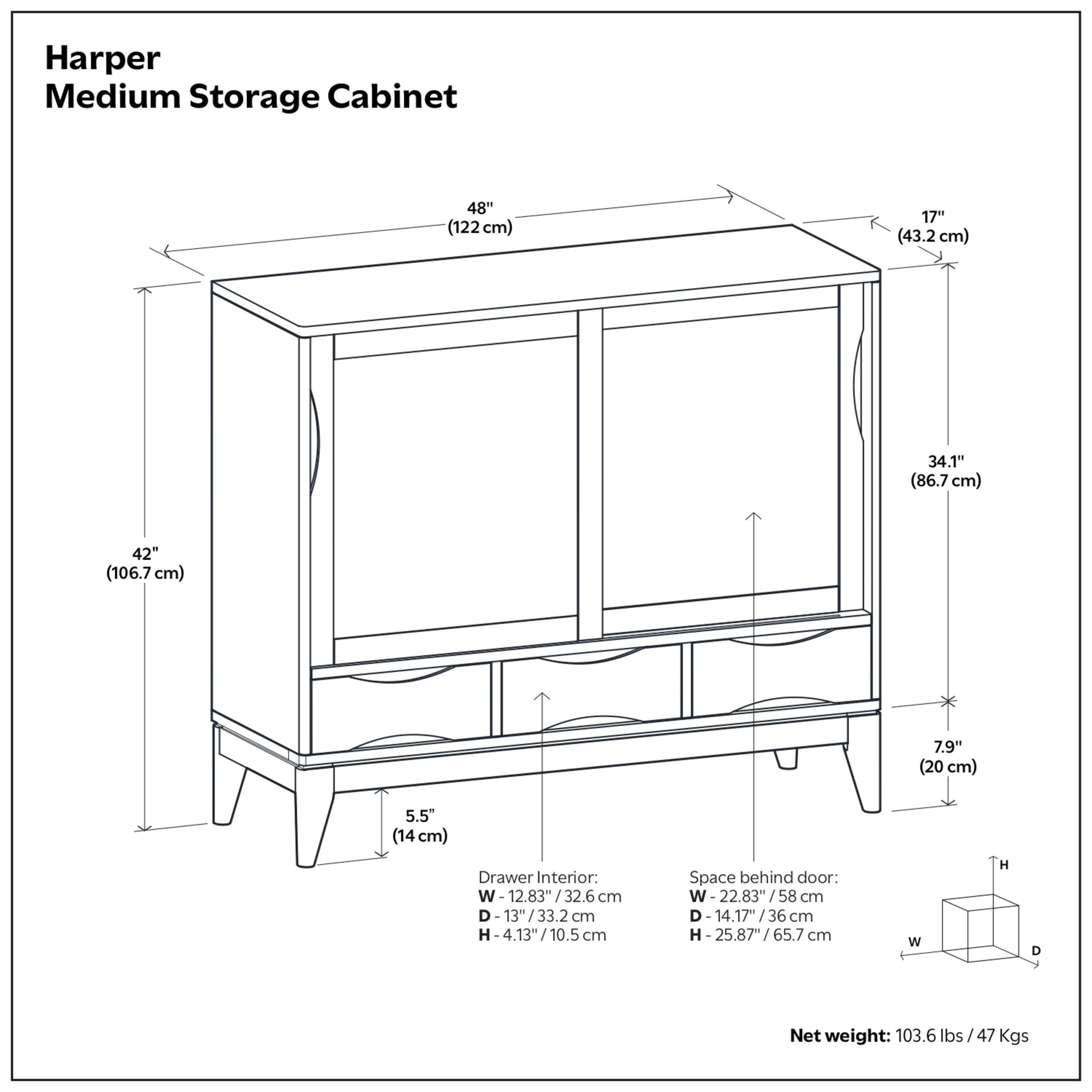 Walnut Brown | Harper Medium Storage Cabinet