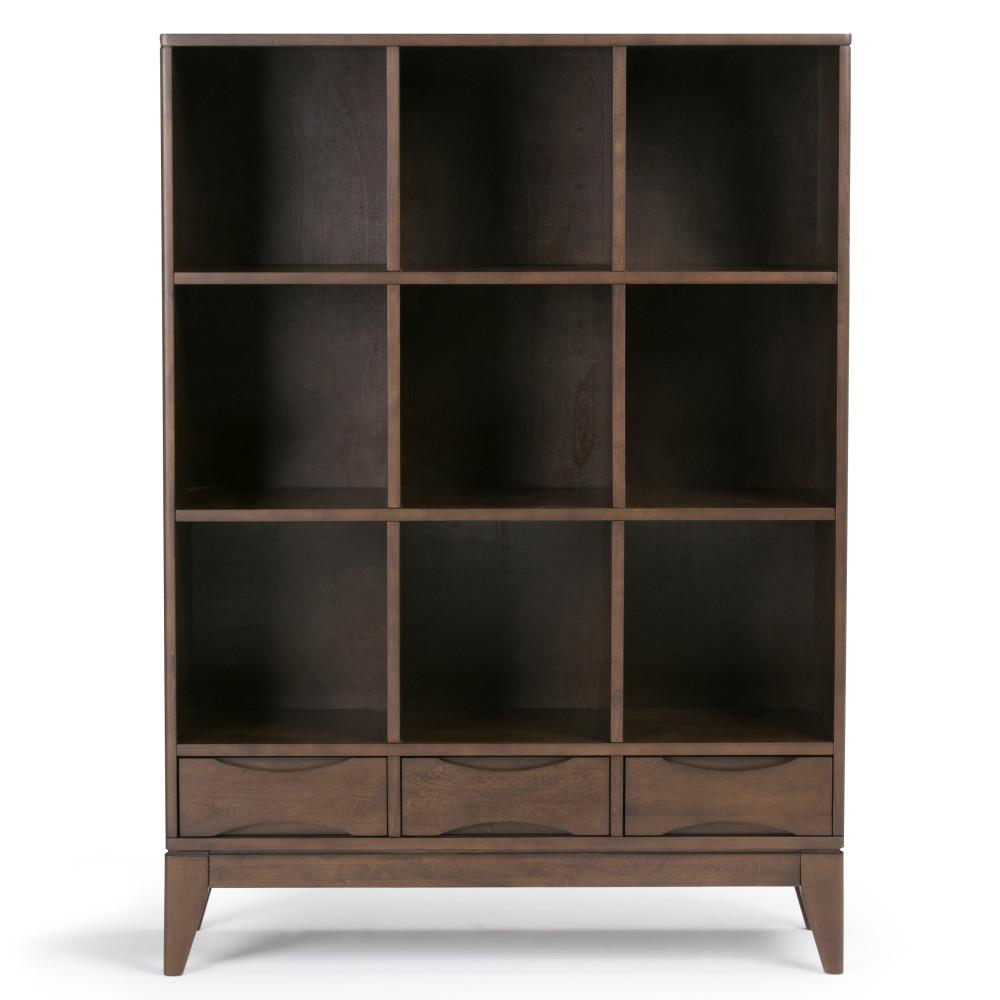 Walnut Brown | Harper 58 x 42 inch Cube Storage with Drawers
