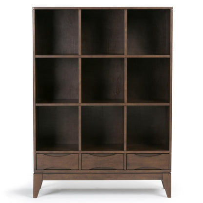 Walnut Brown | Harper 58 x 42 inch Cube Storage with Drawers
