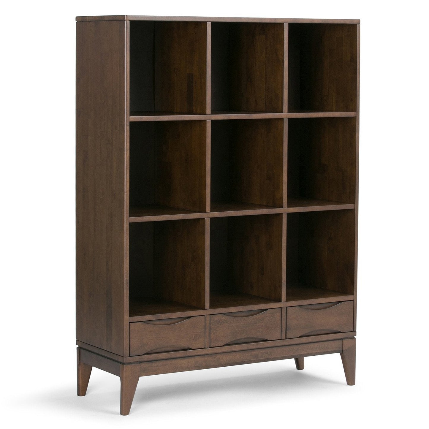 Walnut Brown | Harper 58 x 42 inch Cube Storage with Drawers