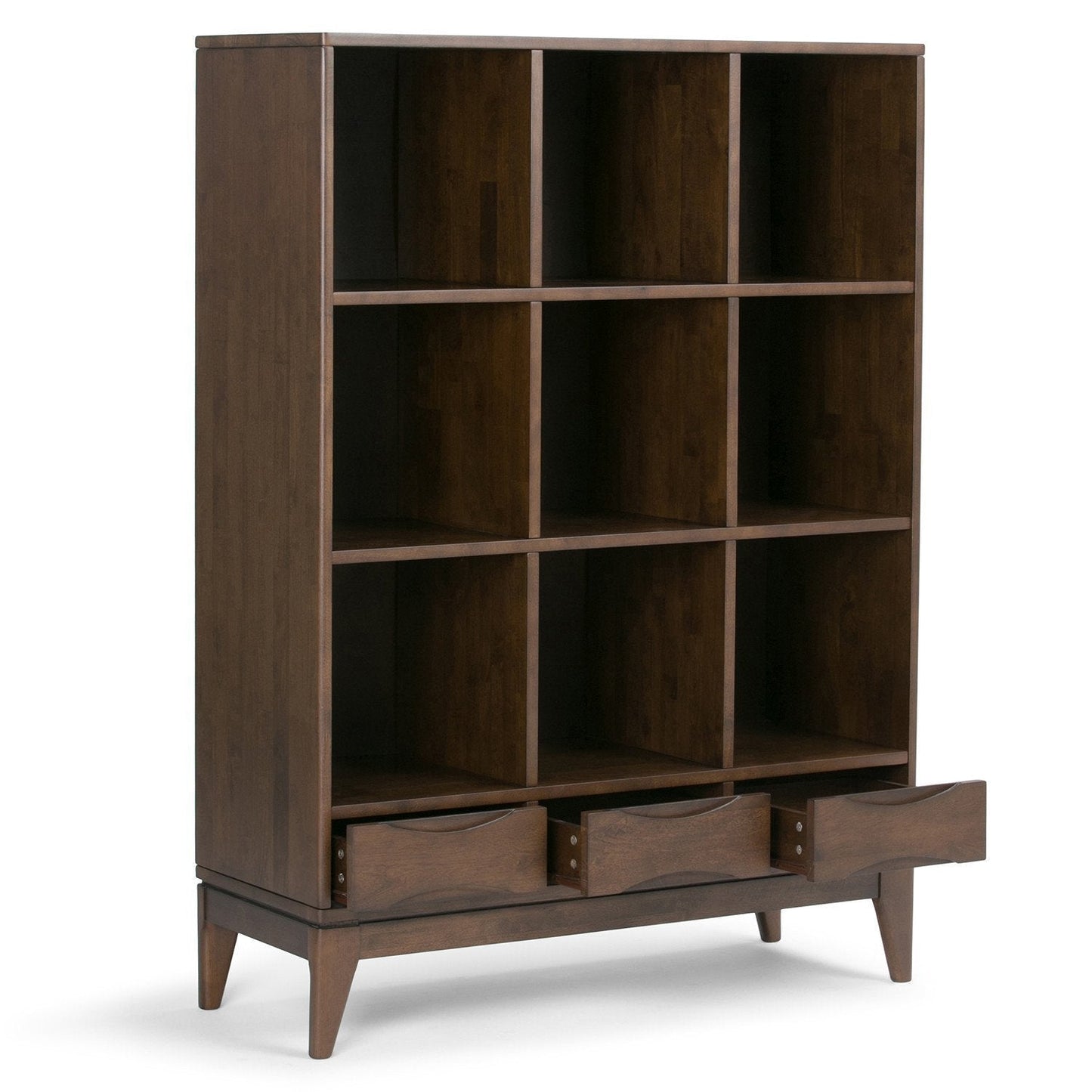 Walnut Brown | Harper 58 x 42 inch Cube Storage with Drawers