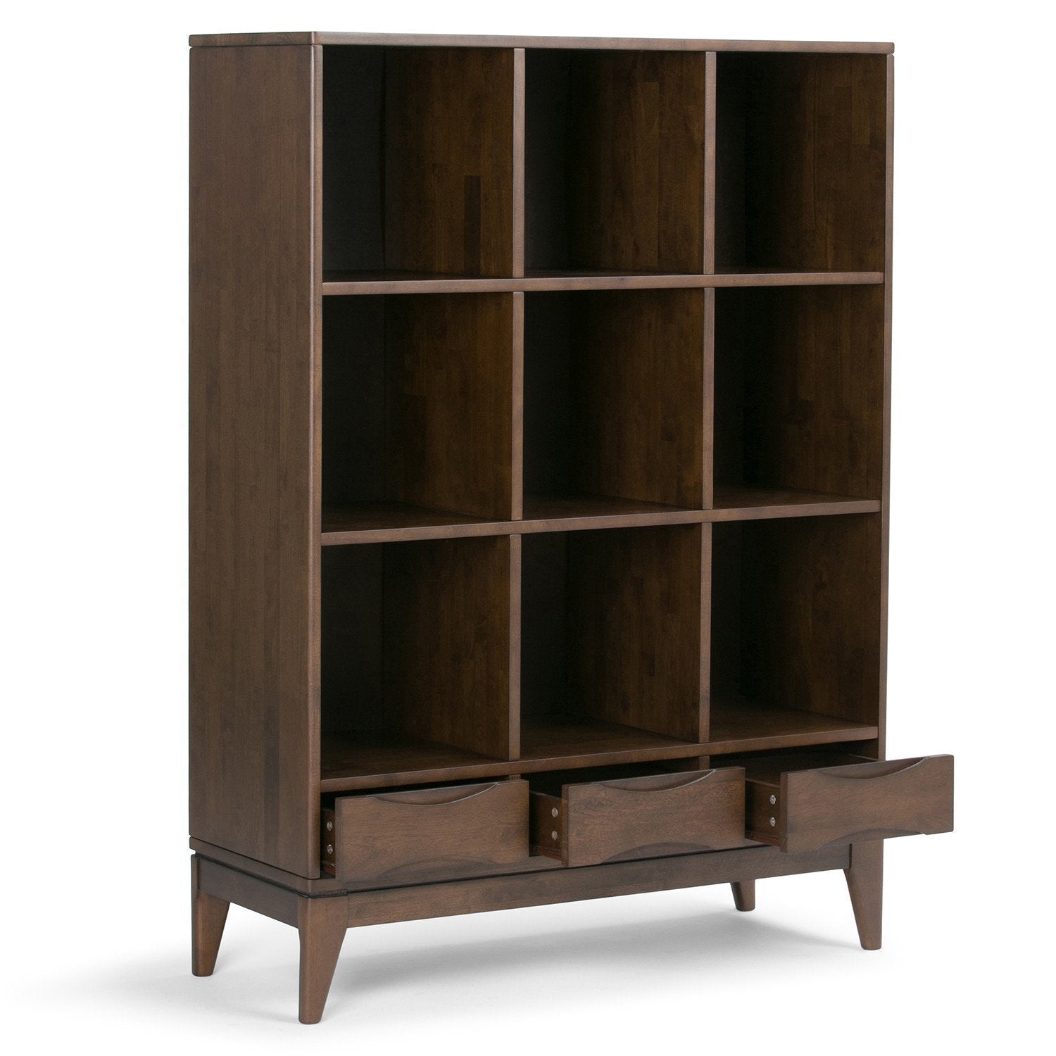 Walnut Brown | Harper 58 x 42 inch Cube Storage with Drawers