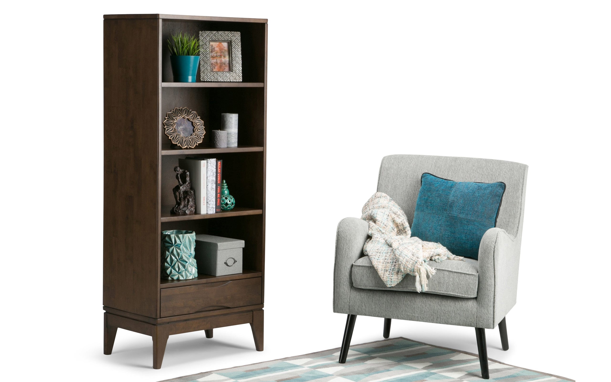 Walnut Brown | Harper Bookcase
