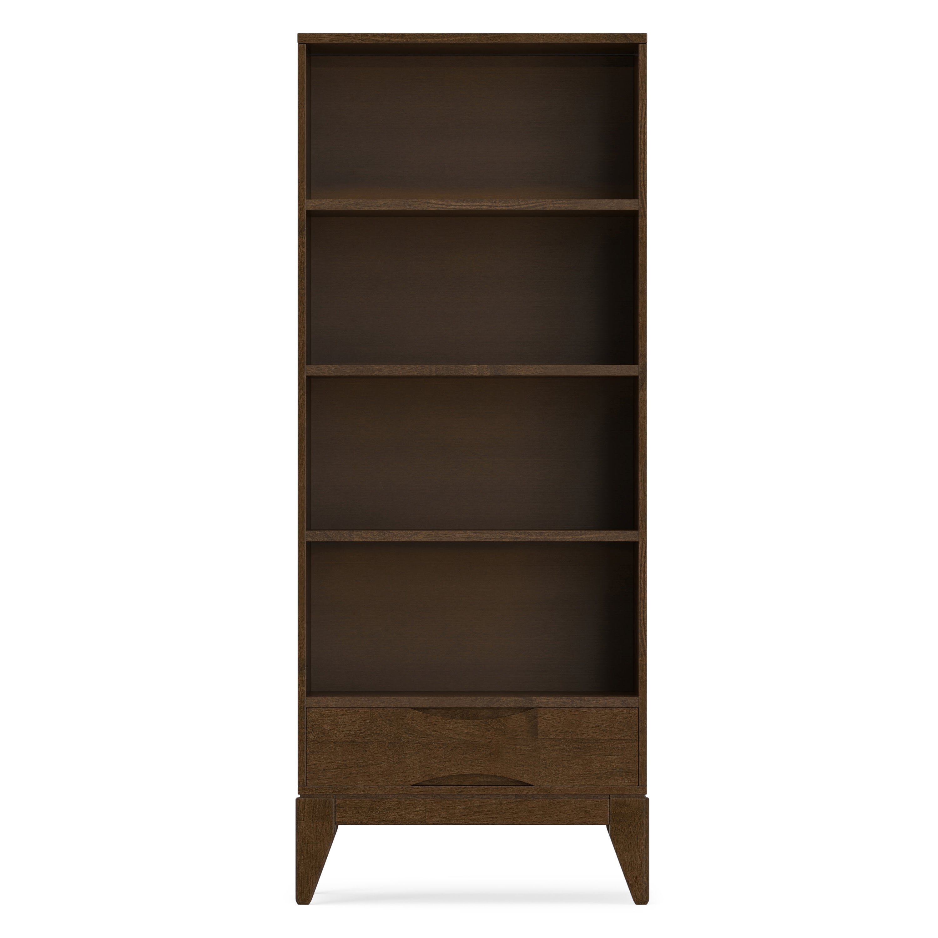 Solid Hardwood Bookcase | Harper Bookcase With Storage – Simpli Home