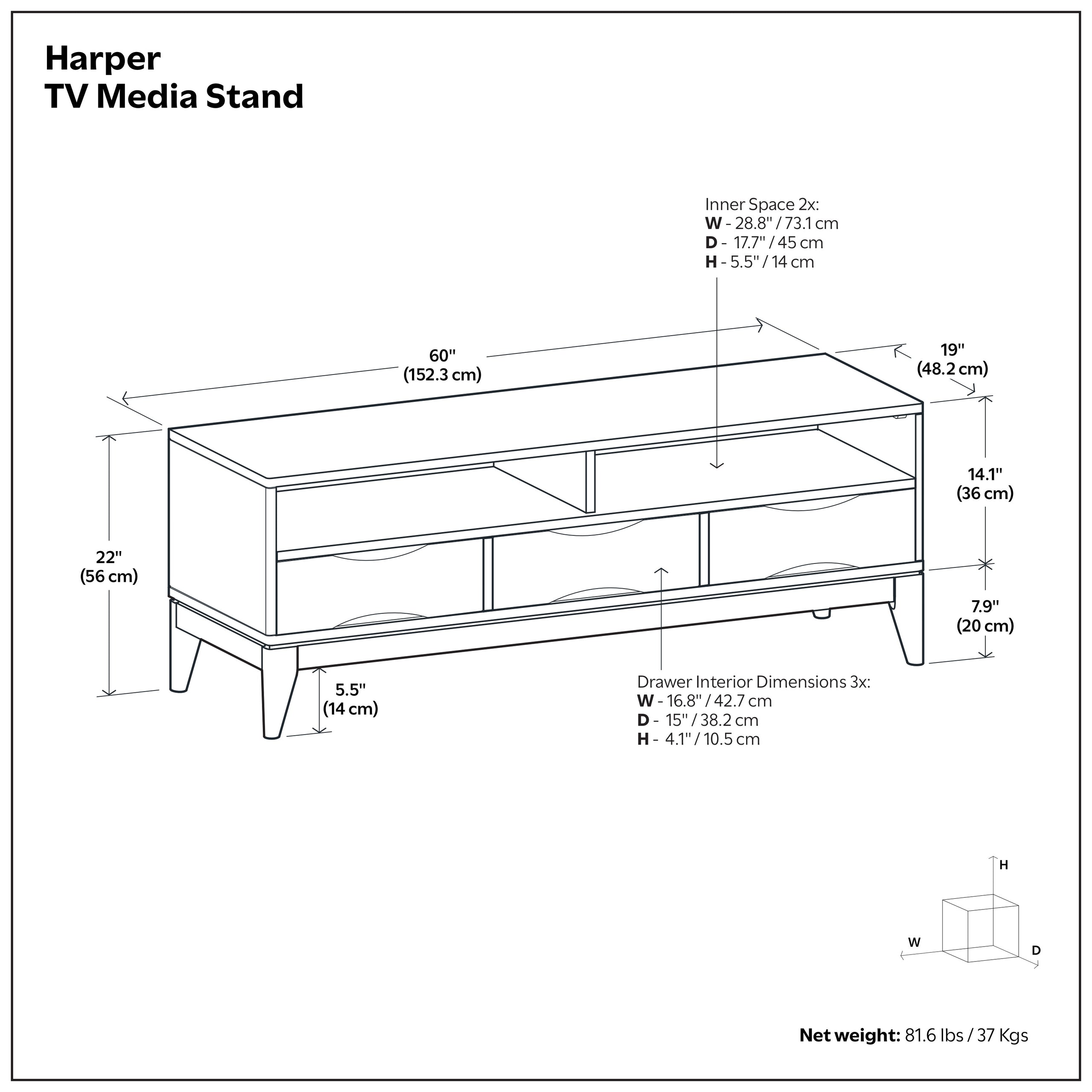 Walnut Brown | Harper TV Stand