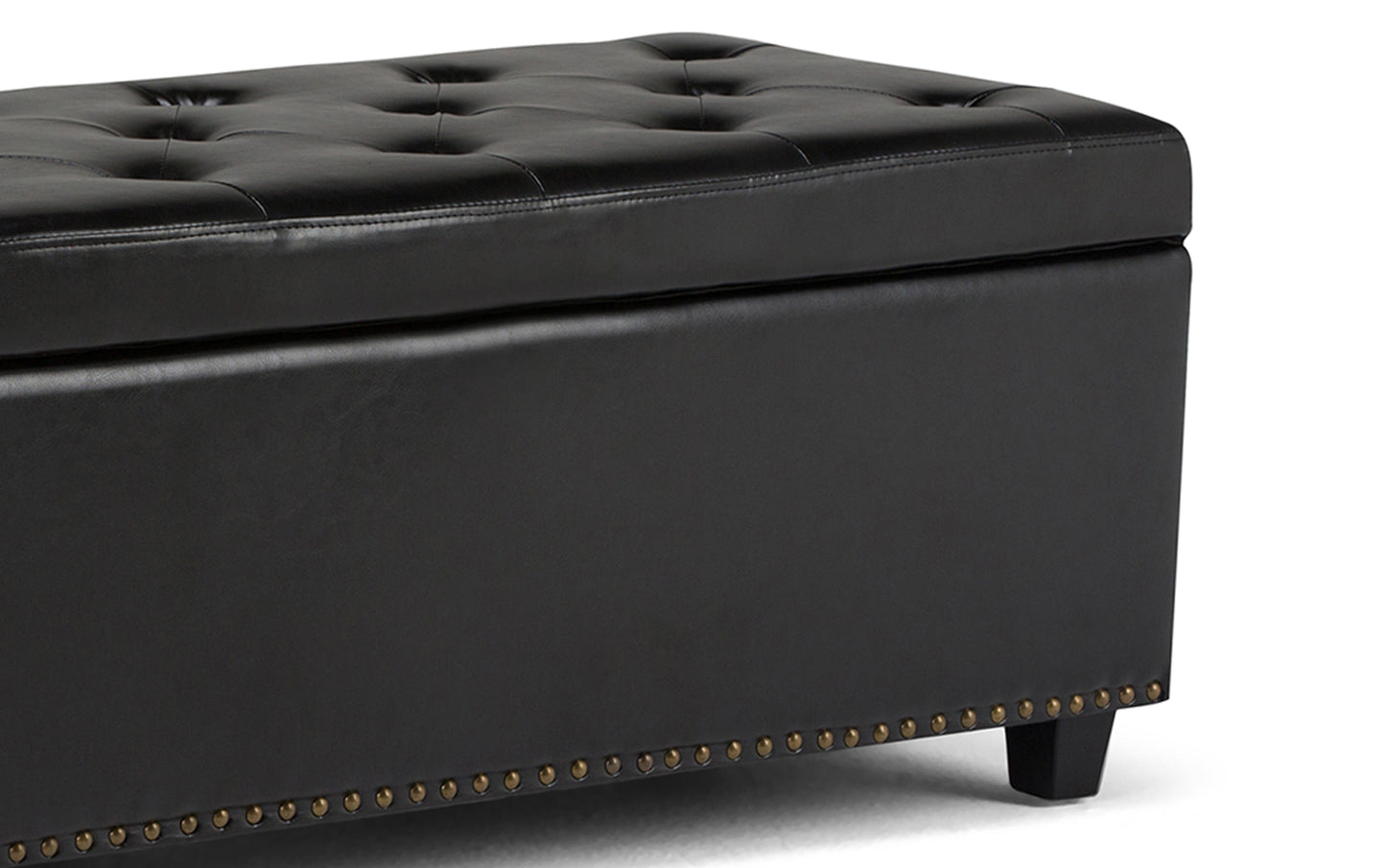 Hamilton Storage Ottoman in Vegan Leather