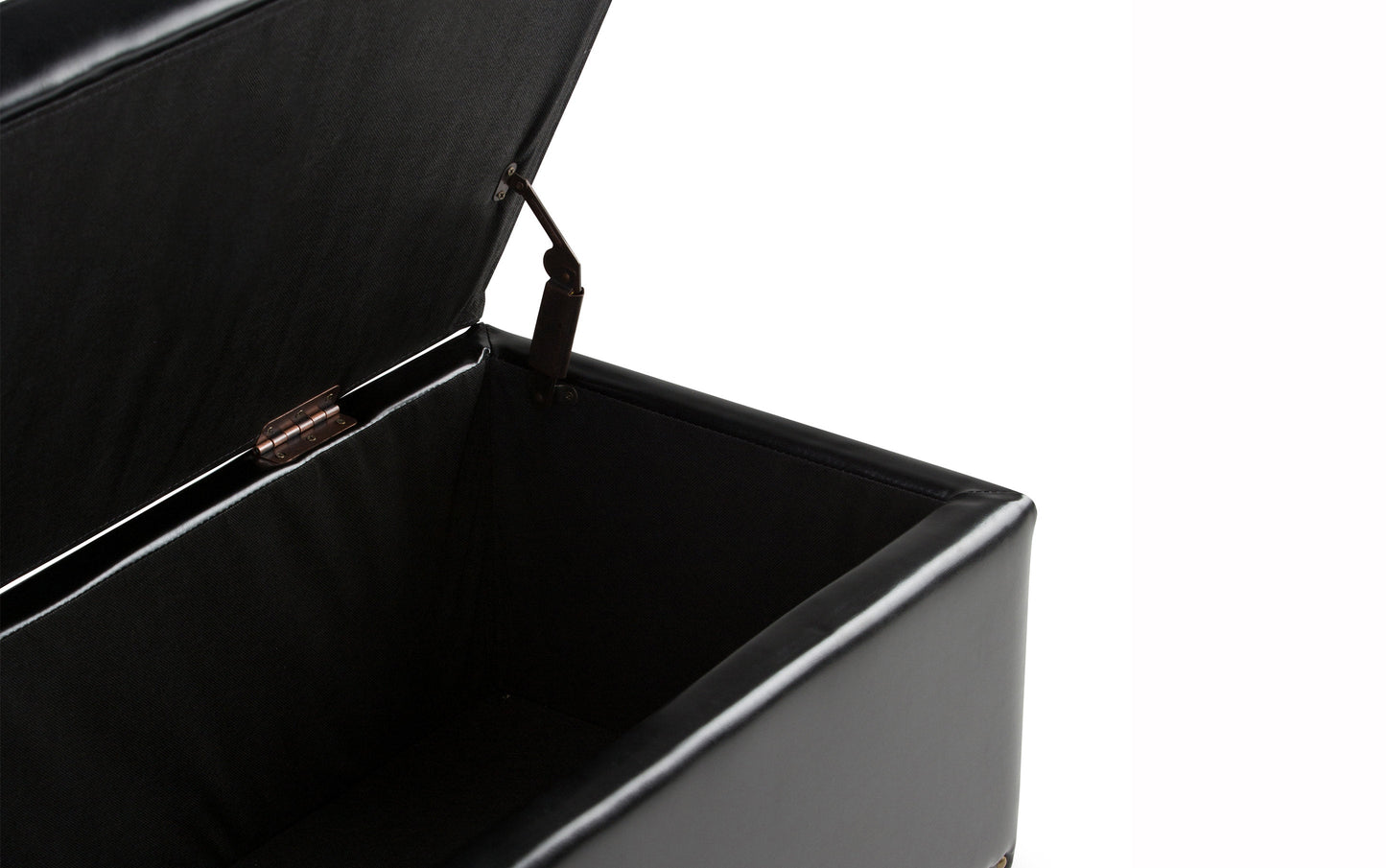 Hamilton Storage Ottoman in Vegan Leather