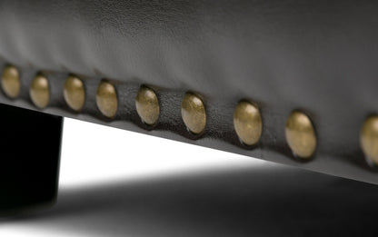 Tanners Brown Vegan Leather | Hamilton Vegan Leather Storage Ottoman