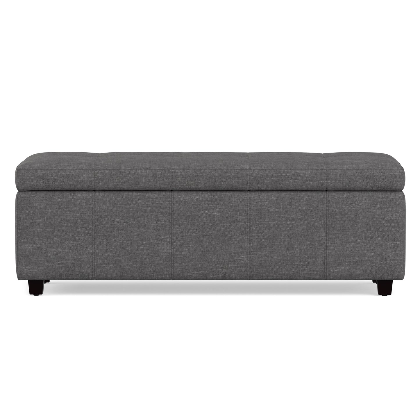 Slate Grey | Castleford Storage Ottoman in Linen