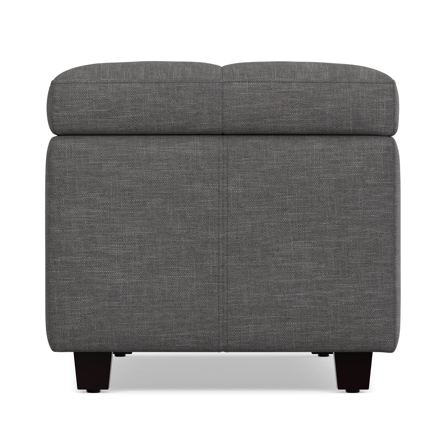 Slate Grey | Castleford Storage Ottoman in Linen