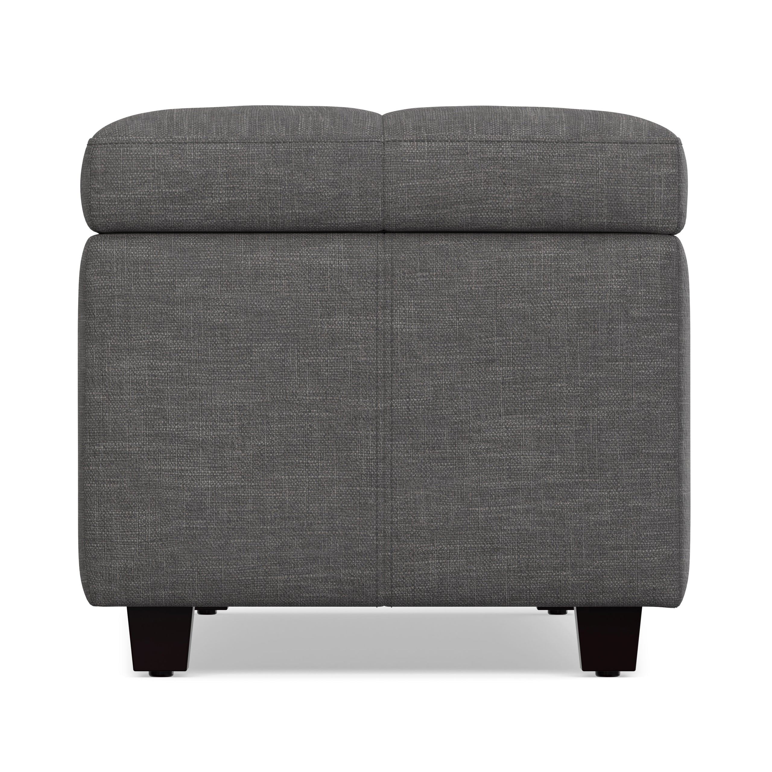 Slate Grey | Castleford Storage Ottoman in Linen