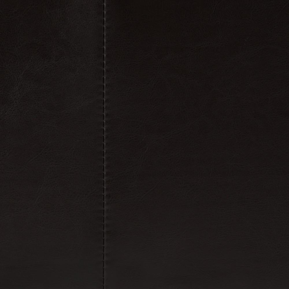 Coffee Brown Vegan Leather | Castleford Large Storage Ottoman Bench