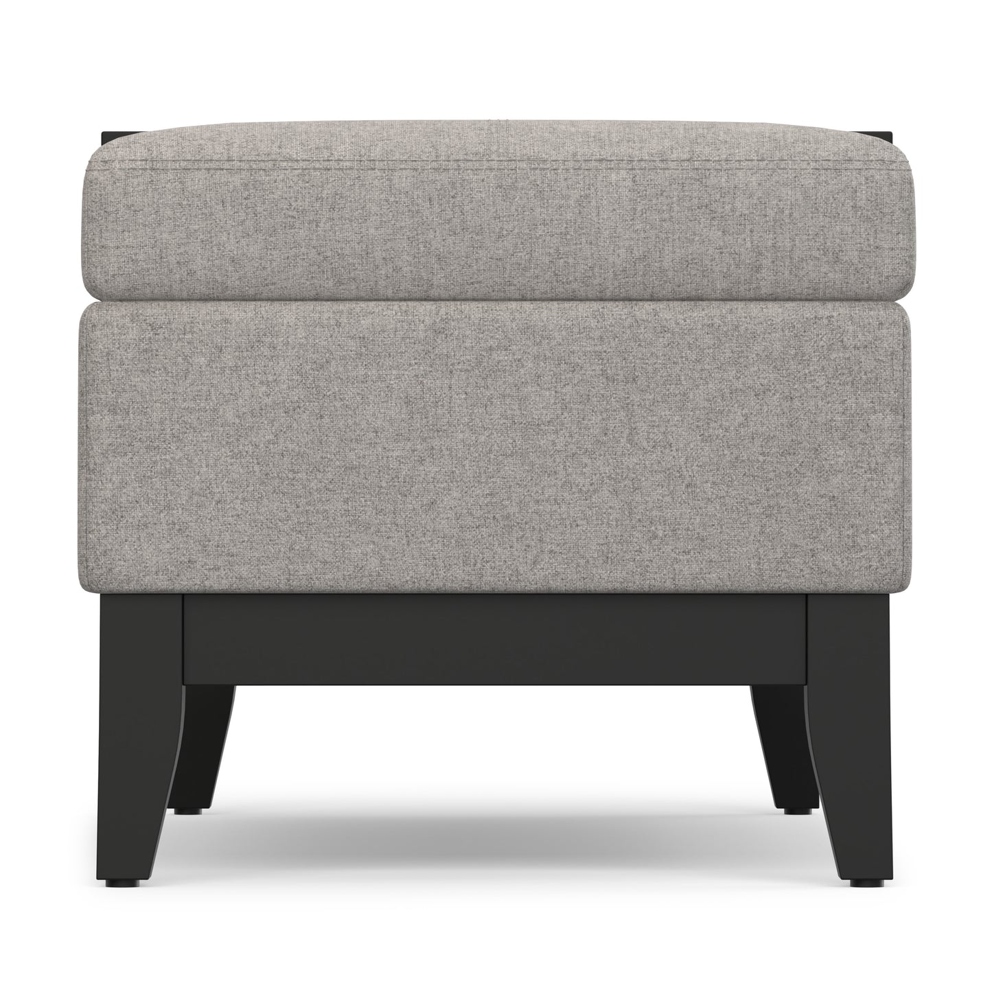 Cloud Grey Linen Style Fabric | Oregon Storage Ottoman Bench with Tray in Linen