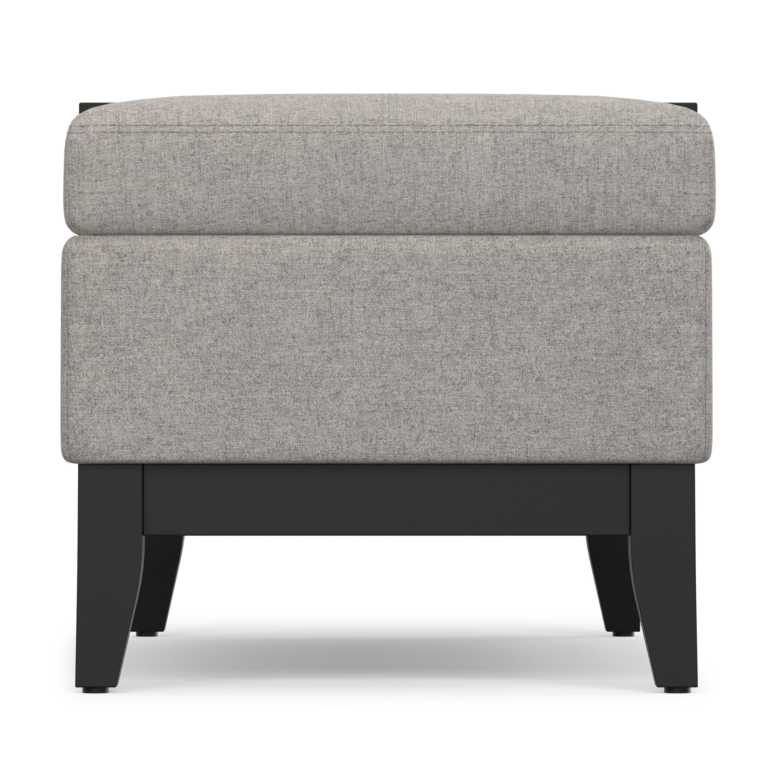 Cloud Grey Linen Style Fabric | Oregon Storage Ottoman Bench with Tray in Linen