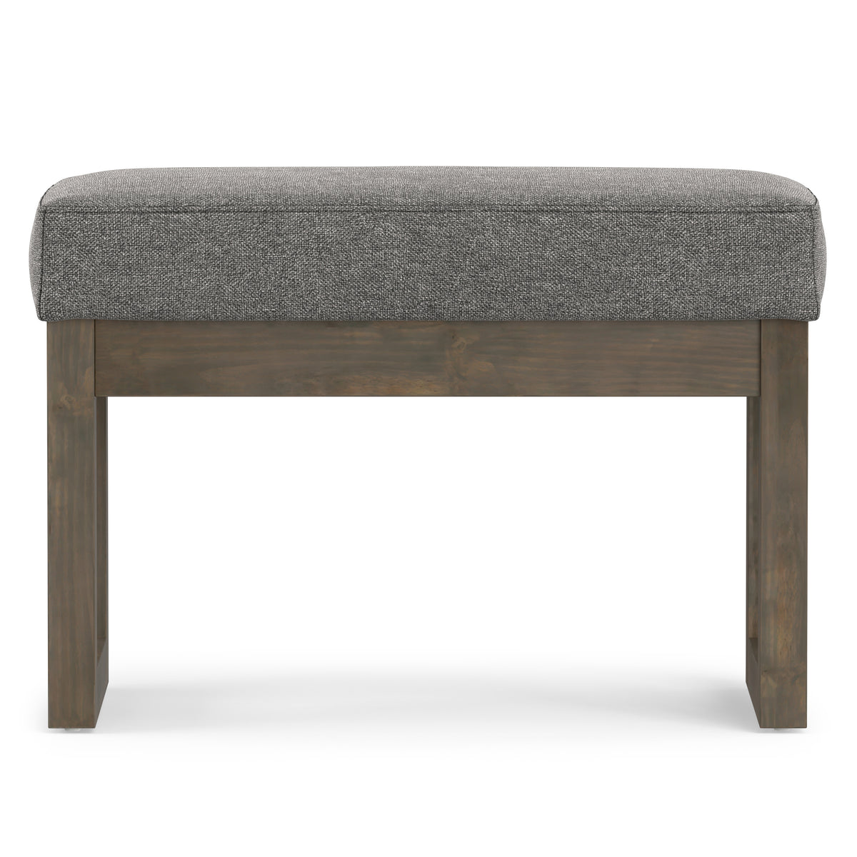Grey Linen Style Fabric | Milltown Small Ottoman Bench in Linen