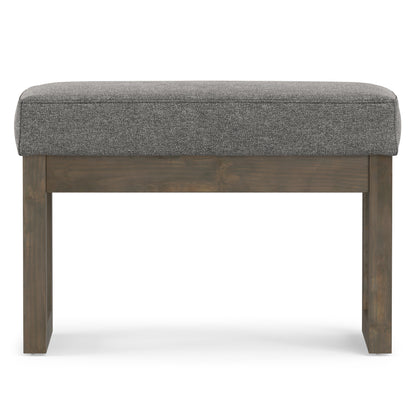 Grey Linen Style Fabric | Milltown Small Ottoman Bench in Linen