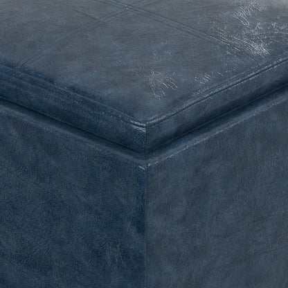 Rockwood Cube Storage Ottoman in Vegan Leather