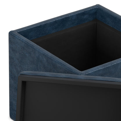 Rockwood Cube Storage Ottoman in Vegan Leather