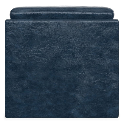 Rockwood Cube Storage Ottoman in Vegan Leather