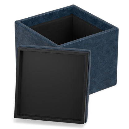 Rockwood Cube Storage Ottoman in Vegan Leather