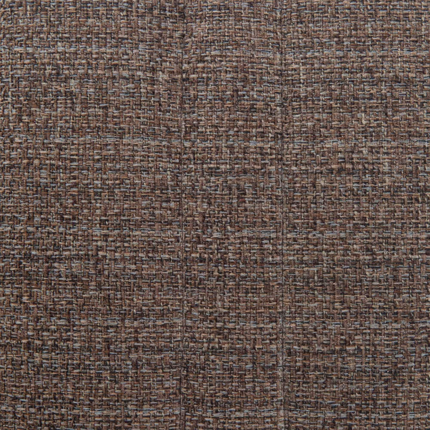 Mink Brown Tweed Style Fabric | Rockwood Vegan Leather Cube Storage Ottoman with Tray
