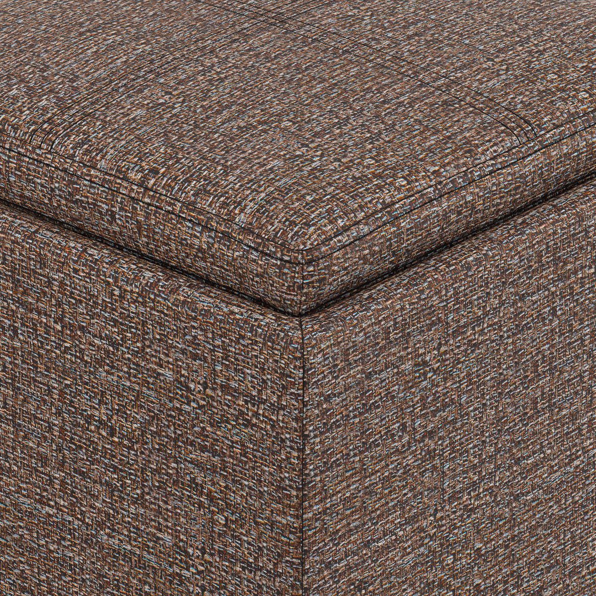 Rockwood Cube Storage Ottoman in Tweed