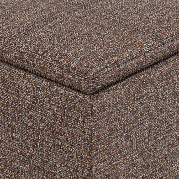 Rockwood Cube Storage Ottoman in Tweed