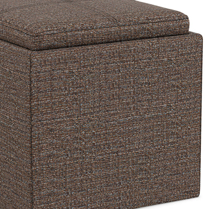 Rockwood Cube Storage Ottoman in Tweed