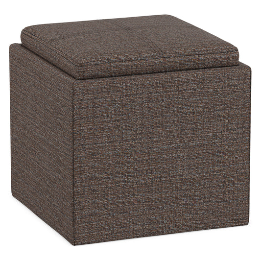 Rockwood Cube Storage Ottoman in Tweed